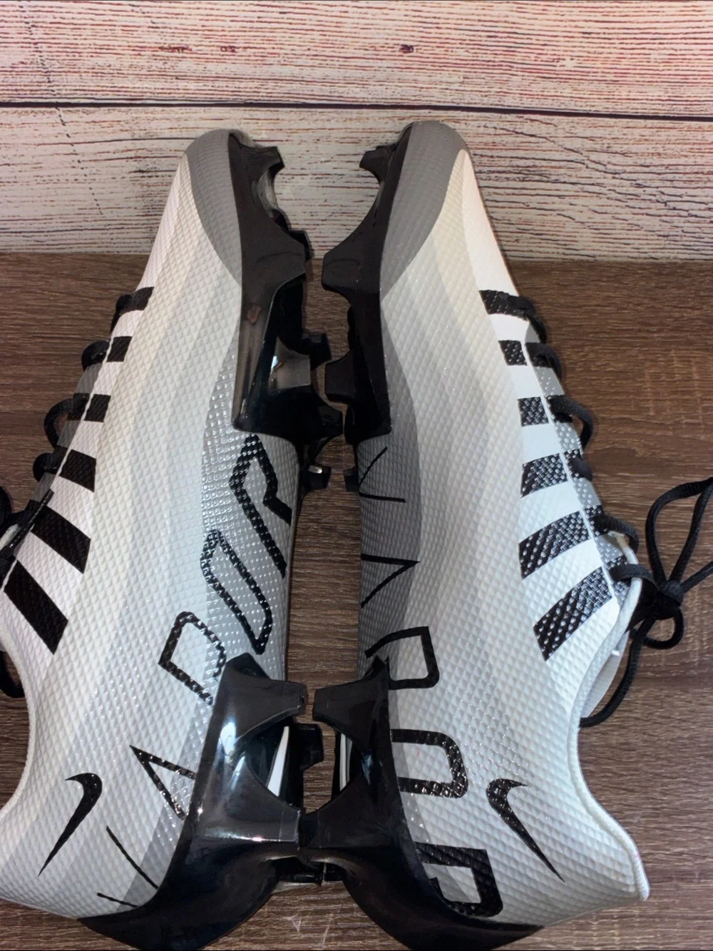 NIKE VAPOR EDGE SPEED 360 Football Cleats White Grey Black Max 95 Elite Size 15
